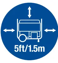 CHAMPION 201037 8500W Dual Fuel Portable Generator - combustible materials.