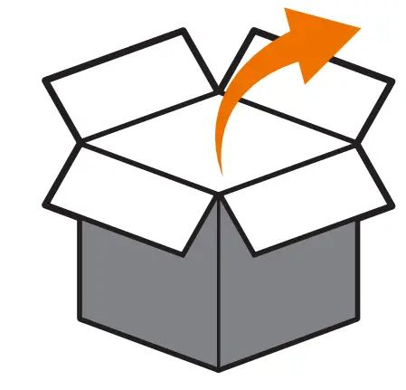 CHAMPION Portable Generator - Open shipping carton.