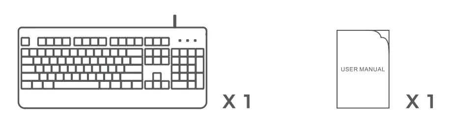Keyboards CLPC268ABUS Wired Keyboard Package Content