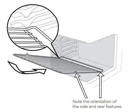 Westinghouse WLE600 Series Electric Oven with Coil Hob User Guide - Fitting the oven shelves