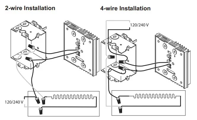 aube TH450 Non-Programmable Thermostat - Make the connections