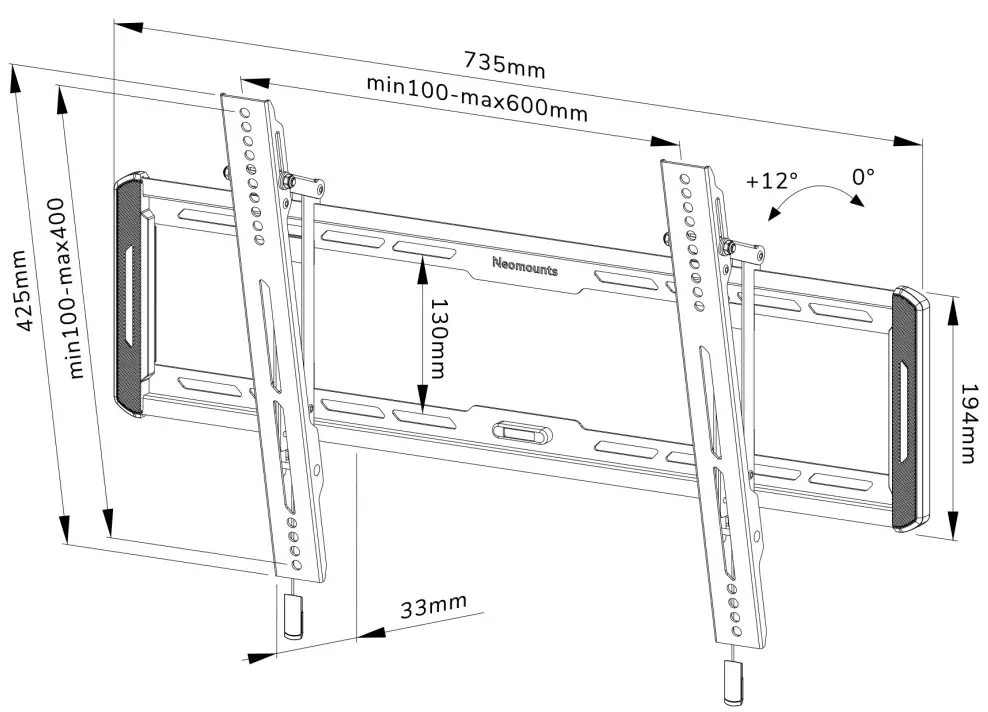 Neomounts WL35-550BL16 TV Wall Mount-fig2