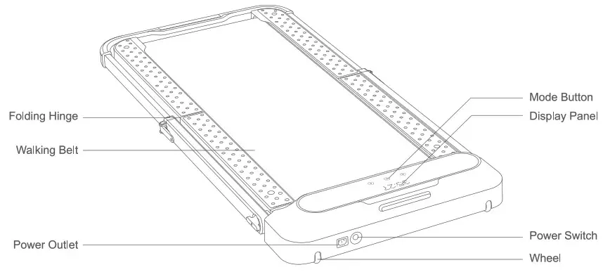 KINGSMITH TRR2FB WalkingPad Treadmill - diagram