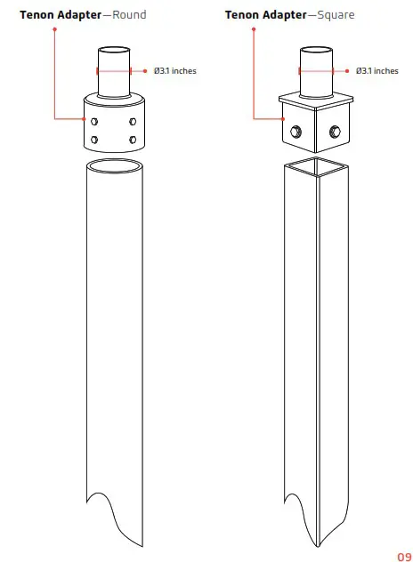 SOLTECH SUNLIKE 50W Solar LED Advanced Light - Mounting Accessories 4