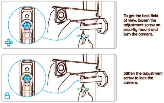 FIG 9 Mount the Camera to the Wall