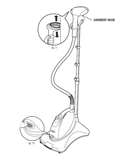 USING YOUR GARMENT STEAMER