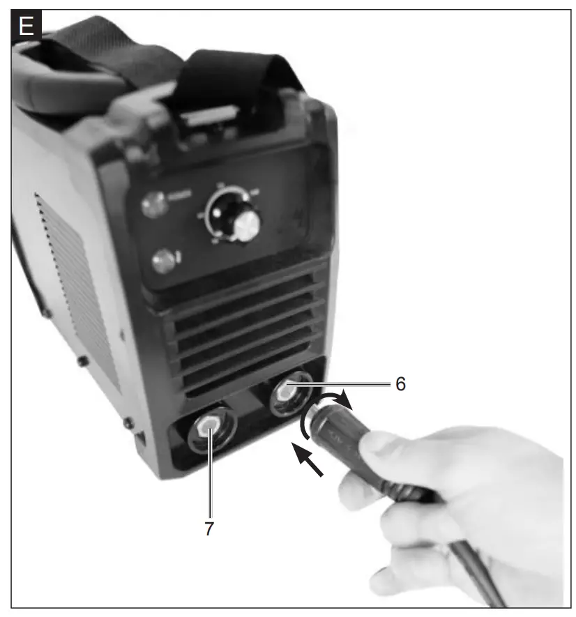 Connecting the welding cable