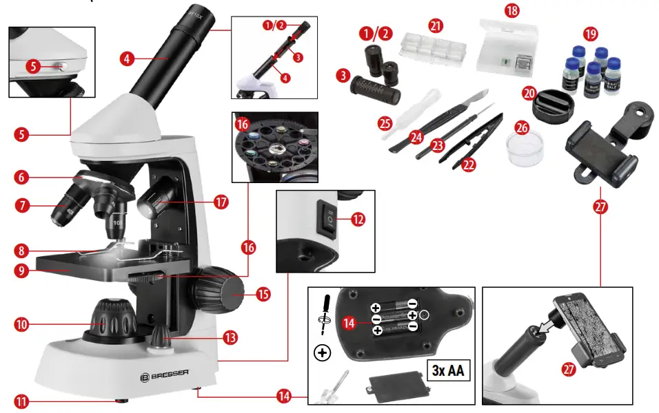 BRESSER 8855500 40x-2000x Microscope - 1