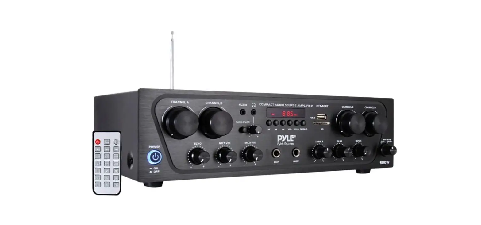 Pyle Pta42bt Compact Wireless Bt Home Audio Amplifier User Manual