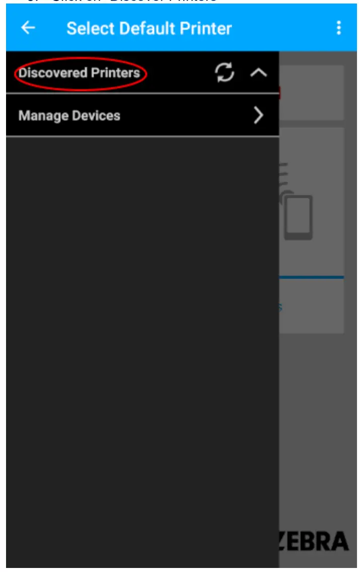 ZEBRA Browser Print Android - Discover Printers