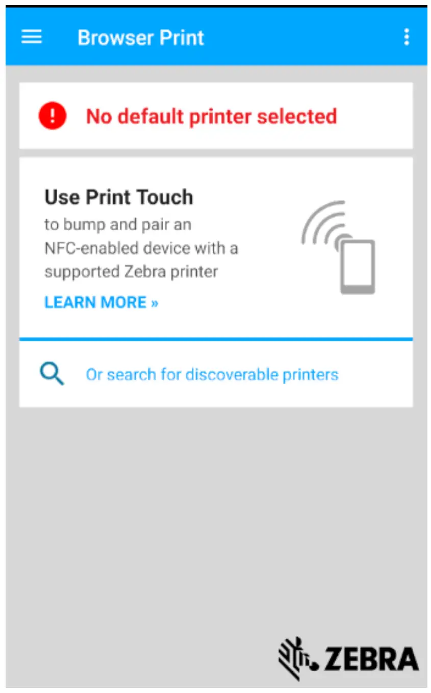 ZEBRA Browser Print Android - Print1