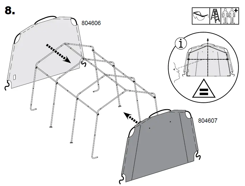 Scotts-70496-Storage-Shed-10-x-15-x 8’-Green-PeaK-16