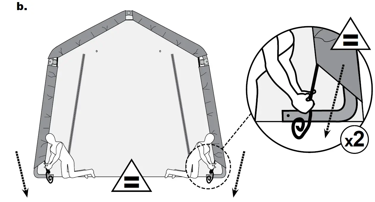 Scotts-70496-Storage-Shed-10-x-15-x 8’-Green-PeaK-23