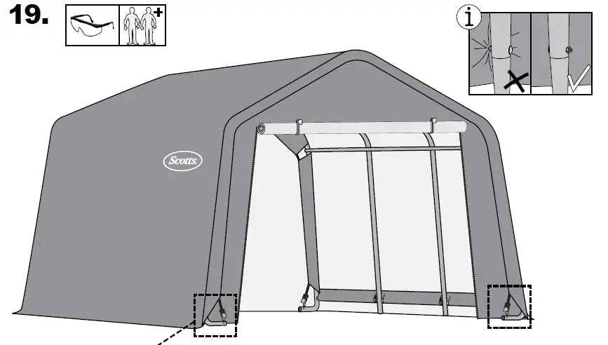 Scotts-70496-Storage-Shed-10-x-15-x 8’-Green-PeaK-39