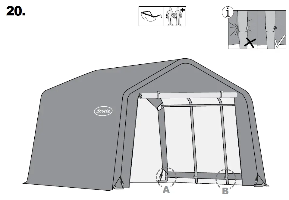 Scotts-70496-Storage-Shed-10-x-15-x 8’-Green-PeaK-41