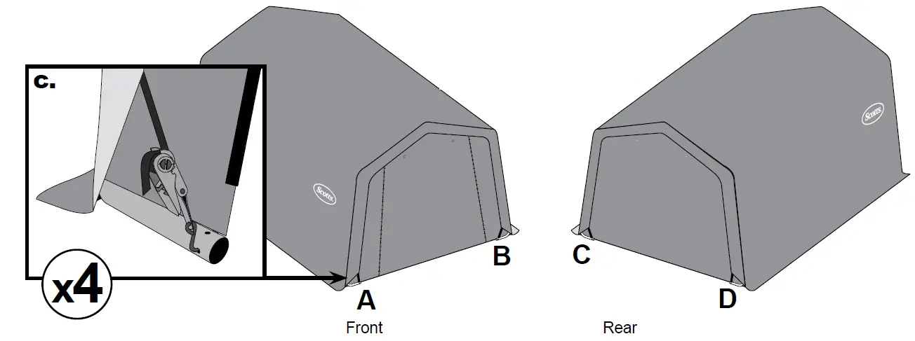 Scotts-70496-Storage-Shed-10-x-15-x 8’-Green-PeaK-45