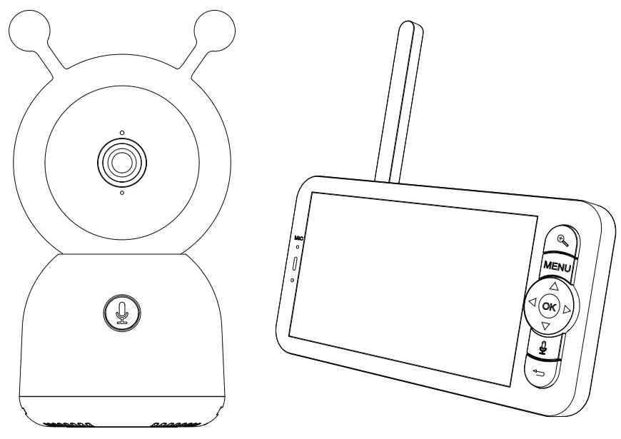 MEARI Baby 6S and 1M Baby Monitor Camera
