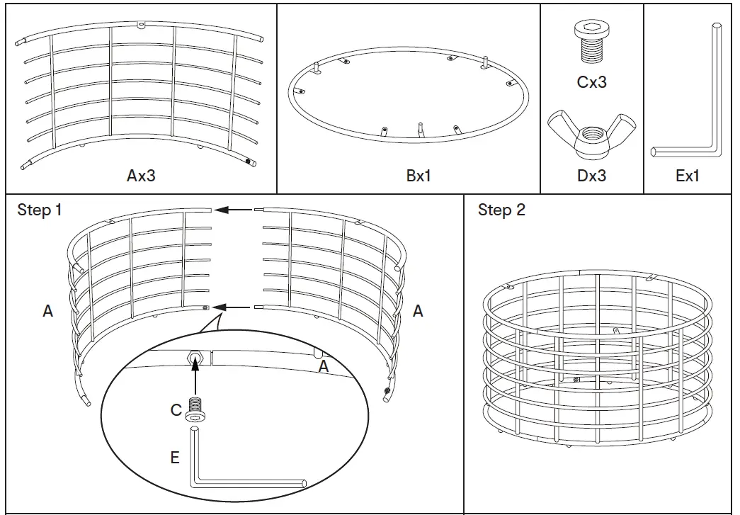 Kmart 43151639 Woven Black Coffee Table 1