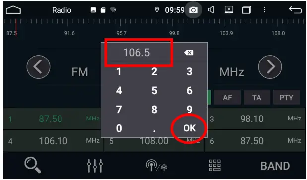 POLARIS GPS Android Unit - Radio Presets 3