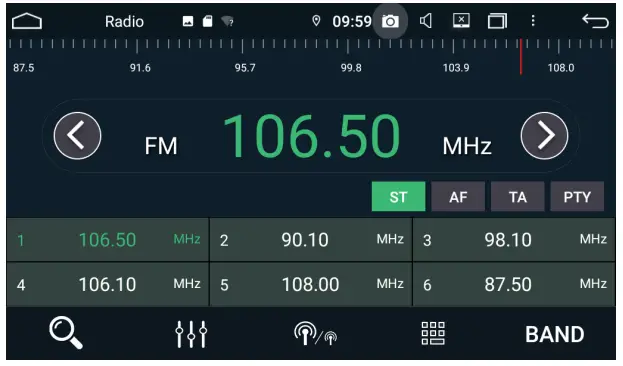 POLARIS GPS Android Unit - Radio Presets 5