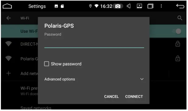 POLARIS GPS Android Unit - connect Wi Fi 5