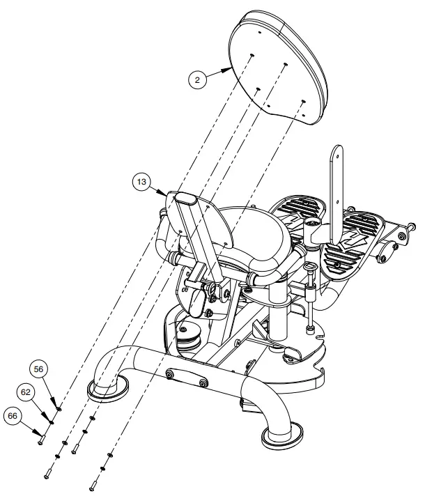 HOIST HD 3800 Inner Outer Thigh Fitness -FRAME ASSEMBLY 13