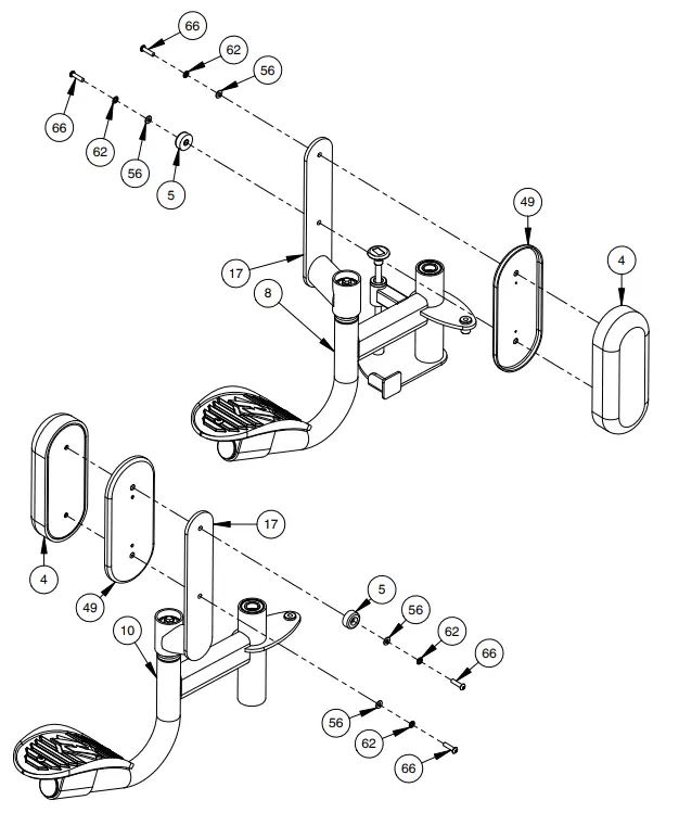 HOIST HD 3800 Inner Outer Thigh Fitness -FRAME ASSEMBLY 14