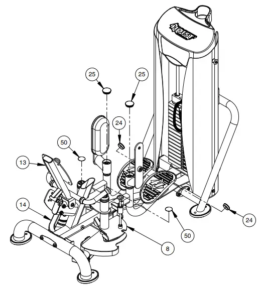 HOIST HD 3800 Inner Outer Thigh Fitness -FRAME ASSEMBLY 15
