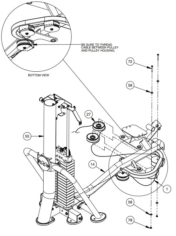 HOIST HD 3800 Inner Outer Thigh Fitness -FRAME ASSEMBLY 3