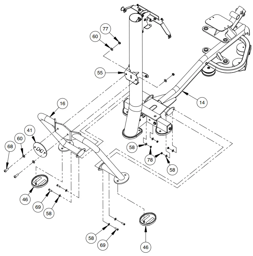 HOIST HD 3800 Inner Outer Thigh Fitness -FRAME ASSEMBLY 3