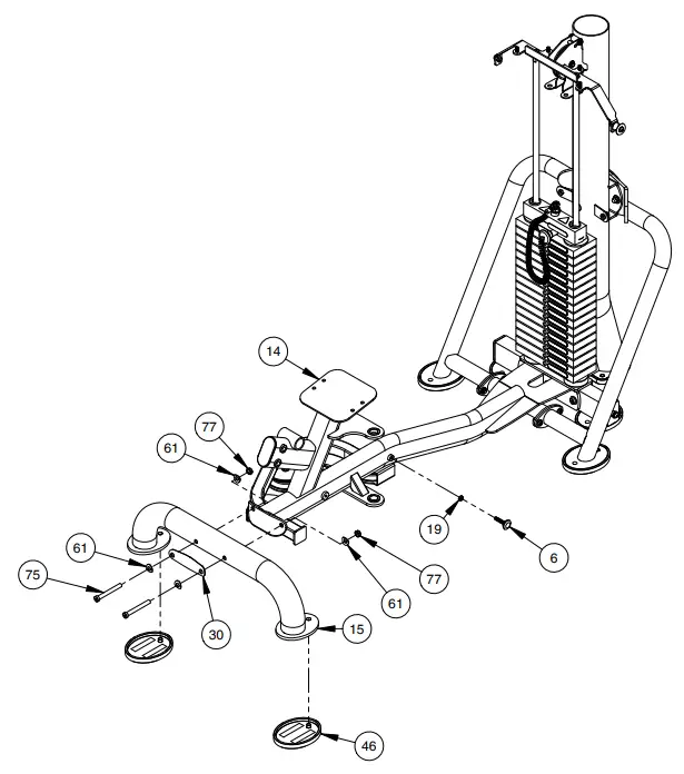HOIST HD 3800 Inner Outer Thigh Fitness -FRAME ASSEMBLY 4