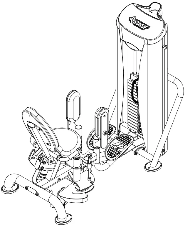 HOIST HD 3800 Inner Outer Thigh Fitness -FRAME ASSEMBLY