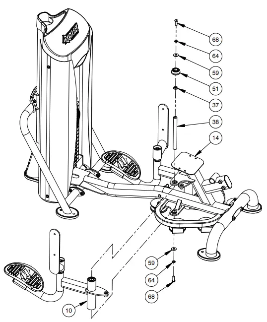 HOIST HD 3800 Inner Outer Thigh Fitness -FRAME ASSEMBLY7