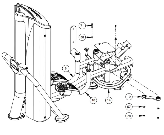 HOIST HD 3800 Inner Outer Thigh Fitness -FRAME ASSEMBLY8