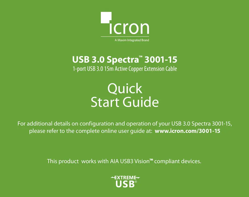 icron USB 3.0 Spectra™ 3001-15 User Guide