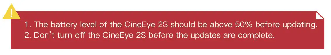 ACCSOON CineEye 2S Wireless SDI HDMI Video Transmitter with 5 GHz Wi-Fi for up to 4 Mobile Devices - Firmware Update” to update