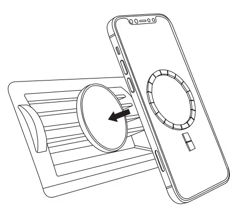 TECHmatte MagSafe MagGrip Vent Universal Car Mount -Sanp
