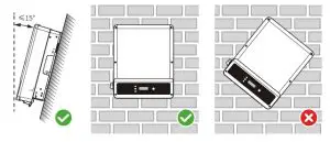 GOODWE SDT G2 Series GW8KAU- Angle Requirements