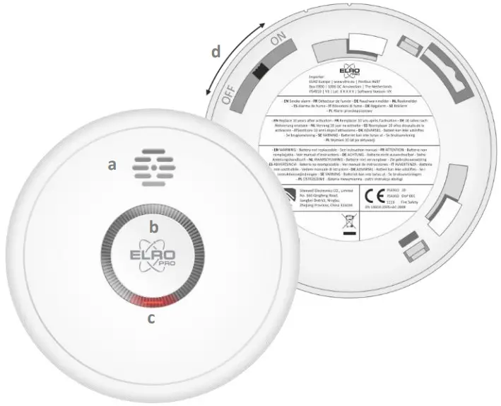 ELRO PS4910 Smoke Alarm Automatic Self Test - Package content