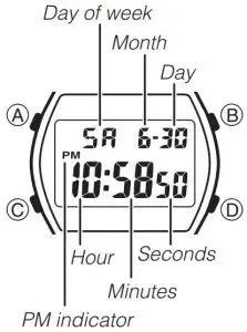 CASIO Watch QW-3294 - current time