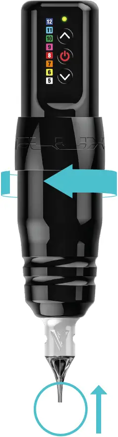 Decreases needle depth