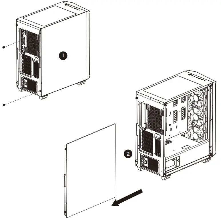 XPG 053 Cruiser Super Mid Tower Chassis - SIDE PANEL