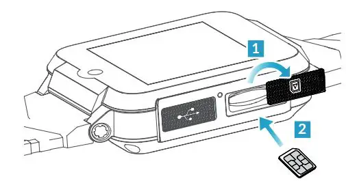 TCL MT42X Movetime Family Watch 2 User Guide - Insert a nano-SIM card into the watch