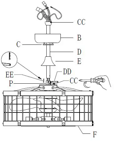 WAREHOUSE DW01W10 25 Inch Ceiling Fan-13