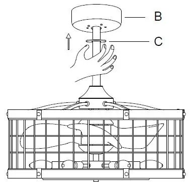 WAREHOUSE DW01W10 25 Inch Ceiling Fan-4