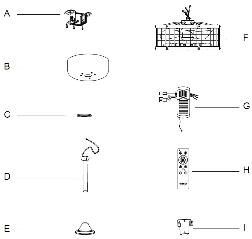 WAREHOUSE DW01W10 25 Inch Ceiling Fan-6