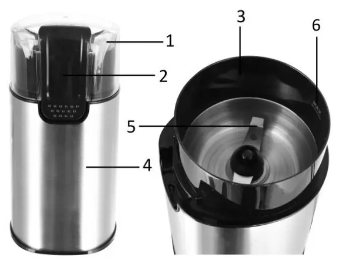 emerio CG 126285 Spice Grinder - PARTS DESCRIPTION