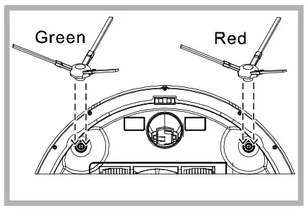 HONGJINGYANG B-X5 Multifunctional Robotic Vacuum Cleaner- Assemble the side brushes