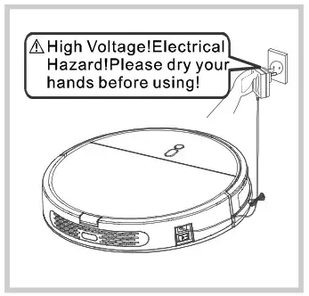 HONGJINGYANG B-X5 Multifunctional Robotic Vacuum Cleaner- Warning