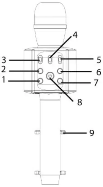 LASER Karaoke LED Microphone-30